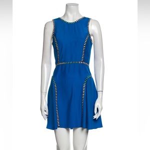 Parker Blue Silk A-Line Dress
